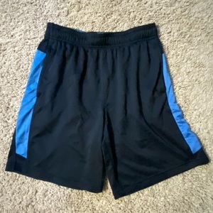 Blue and black shorts